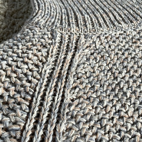 PRANA knit winter cowl neck sweater with scoop bottom - Picture 3 of 6